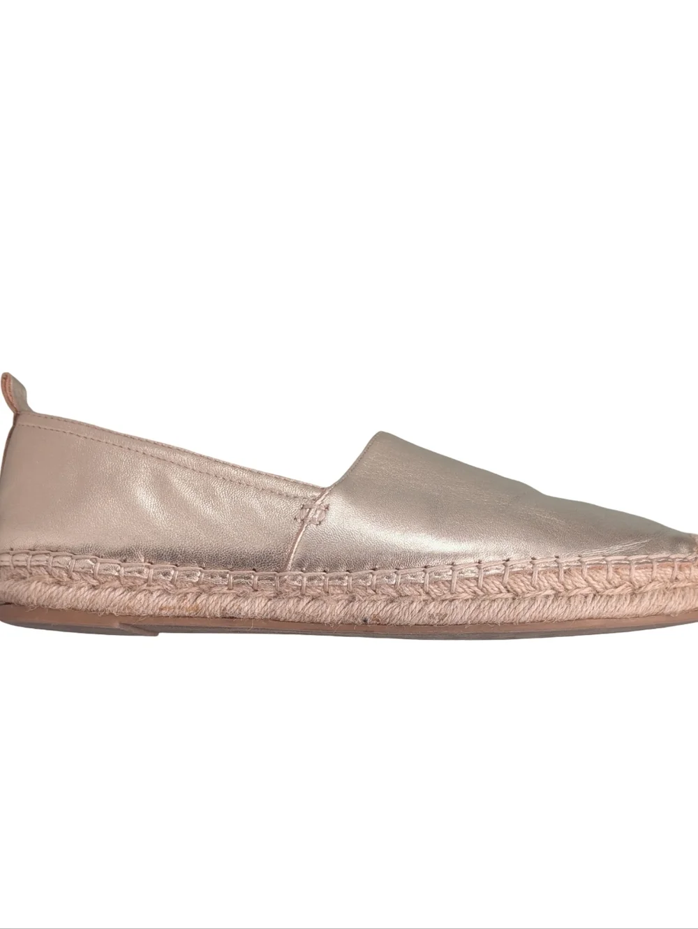 Sam Edelman Khloe espadrille flats in a gold metallic leather size 9
